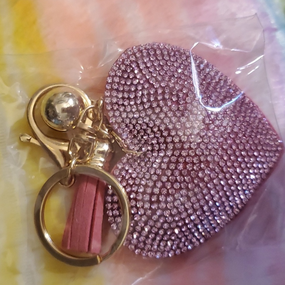 Beautiful blingy/glitzy pink keychain/bag charm - Picture 3 of 4